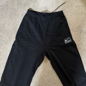 Nike stussy black sweat pants worn once size medium tried
